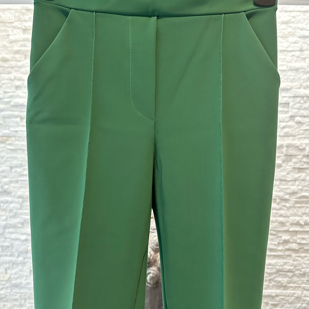 Chiara Boni La Petite Robe Green Pants straight leg work once size 38/2 - Picture 3 of 5